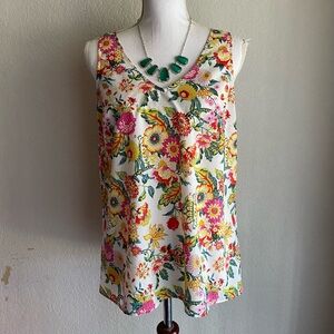 Dalia Collection Multicolor Floral Tank Top